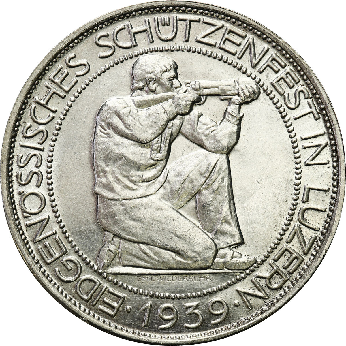 Szwajcaria. 5 Franków 1939, Luzern - nakład 40.000 sztuk
